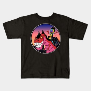 A girl and her pet Kids T-Shirt